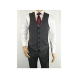 Men's RENOIR Vest Wool 140's Adjustable, Full Lining 508 - 3 Mid Gray - J.Valintin Men's Wear Legend - 80069