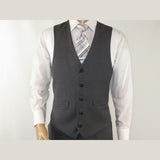 Men's RENOIR Vest Wool 140's Adjustable, Full Lining 508 - 3 Mid Gray - J.Valintin Men's Wear Legend - 80069