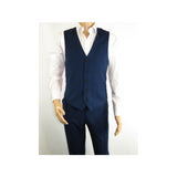 Men's RENOIR Vest Wool 140's Adjustable, Two Pockets 508 - 19 Navy Blue - J.Valintin Men's Wear Legend - 80059