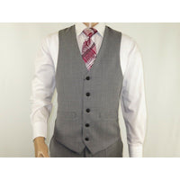 Men's RENOIR Vest Wool 140's Adjustable, Two Pockets 508 - 5 Lt Gray - J.Valintin Men's Wear Legend - 80079