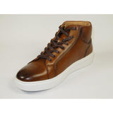 Men's Santino Luciano Ankle High Top Comfort Sneaker Dress Boot S - 2452 Cognac - J.Valintin Men's Wear Legend - S2452 - Cognac - 8.5