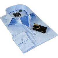 Men's Shirt Christopher Lena PROPER 100% Cotton Wrinkle Free P720SP0R Blue - J.Valintin Men's Wear Legend - 92430