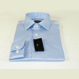 Men's Shirt Christopher Lena PROPER 100% Cotton Wrinkle Free p720ttsr Blue Slim - J.Valintin Men's Wear Legend - 92455