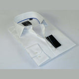 Men's Shirt Christopher Lena PROPER 100% Cotton Wrinkle Free p720ttsr white Slim - J.Valintin Men's Wear Legend - 92465