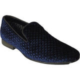 Men's Shoes Steve Madden Slip On Dress or Casual Velvet Lifted Navy Blue - J.Valintin Men's Wear Legend - 100257