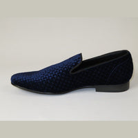 Men's Shoes Steve Madden Slip On Dress or Casual Velvet Lifted Navy Blue - J.Valintin Men's Wear Legend - 100257