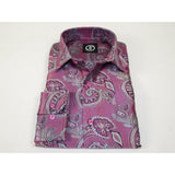 Men's Silky Paisley Floral Shirt By JT Milano AVM Turkey Slim Fit 6010 - 04 Pink - J.Valintin Men's Wear Legend - 6010 - 04 Pink - M