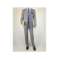 Men's Soft Wool Cashmere Light Gray Business Suit Giorgio Cosani 900 - 03 Gray New - J.Valintin Men's Wear Legend - 16691