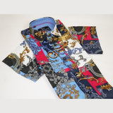 Men's Sports Shirt by MIZUMI Medallion Floral Printed Short Sleeves M647 Blue - J.Valintin Men's Wear Legend - 99154