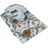 Men's Sports Shirt by MIZUMI Medallion Floral Printed Short Sleeves M648 White - J.Valintin Men's Wear Legend - 99146