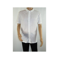 Mens Stacy Adams Italian Style Knit Woven Shirt Short Sleeves 3128 Pure White - J.Valintin Men's Wear Legend - 94912