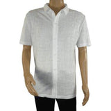 Mens Stacy Adams Italian Style Knit Woven Shirt Short Sleeves 3128 Pure White - J.Valintin Men's Wear Legend - 94912