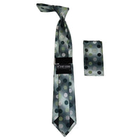 Men's Stacy Adams Necktie and Hankie Set Fancy Design Silky Look SAT19 Green - J.Valintin Men's Wear Legend - sat19