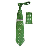 Men's Stacy Adams Tie and Hankie Set Woven Silky Fabric #Stacy13 Green - J.Valintin Men's Wear Legend - 88