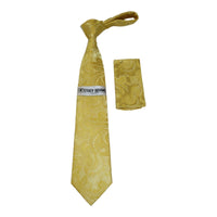 Men's Stacy Adams Tie and Hankie Set Woven Silky Fabric #Stacy18 Gold - J.Valintin Men's Wear Legend - 93