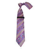 Mens Steven Land 100% Woven Silk Big Knot Tie and Hankie Set BW2426 - 08 Pink - J.Valintin Men's Wear Legend - BW2426 - 08