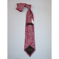 Mens Steven Land 100% Woven Silk Big Knot Tie and Hankie Set BW2436 - 05 Red - J.Valintin Men's Wear Legend - BW2436 - 05