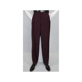 Mens Suit Apollo King Banded Collarless Chinese Mandarin Wide Leg AG96 Burgundy - J.Valintin Men's Wear Legend - 72937