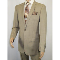 Men's Suit by Giorgio Cosani Textured Wool/Cashmere Blend 901 - 14 Beige 40 Long - J.Valintin Men's Wear Legend - 30114