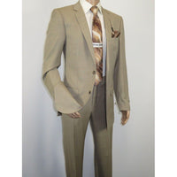 Men's Suit by Giorgio Cosani Textured Wool/Cashmere Blend 901 - 14 Beige 40 Long - J.Valintin Men's Wear Legend - 30114