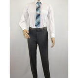 Mens Suit RENOIR English Window Pane Classic Fit Business 292 - 2 Gray Blue - J.Valintin Men's Wear Legend - 19068