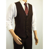 Men's Suit Separate Vest V - neck Adjustable Strap 5Button 201 - 5 Brown - J.Valintin Men's Wear Legend - 201 - 5 - Brown Vest - 36