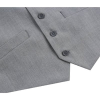 Men's Suit Separate Vest V - neck Adjustable Strap 5Button 2Pockets 202 - 2 Lt Gray - J.Valintin Men's Wear Legend - 202 - 2 - Lt Gray Vest - 36