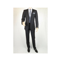 Men's Suit Wool Cashmere Georgio Cosani Two Buttons 910 - 04 Gray Pinstripe - J.Valintin Men's Wear Legend - 16767