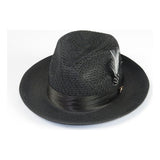 Men's Summer Spring Braid Straw style Hat by BRUNO CAPELO JULIAN JU900 Black - J.Valintin Men's Wear Legend - Ju900 - Black - S