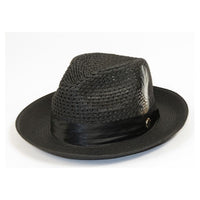 Men's Summer Spring Braid Straw style Hat by BRUNO CAPELO JULIAN JU900 Black - J.Valintin Men's Wear Legend - Ju900 - Black - S