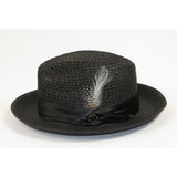 Men's Summer Spring Braid Straw style Hat by BRUNO CAPELO JULIAN JU900 Black - J.Valintin Men's Wear Legend - Ju900 - Black - S