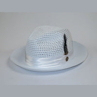 Men's Summer Spring Braid Straw style Hat by BRUNO CAPELO JULIAN JU901 White - J.Valintin Men's Wear Legend - 100393