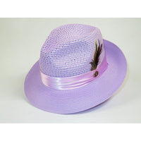 Men's Summer Spring Braid Straw style Hat by BRUNO CAPELO JULIAN JU906 Lavender - J.Valintin Men's Wear Legend - Ju906 - Lavender - S