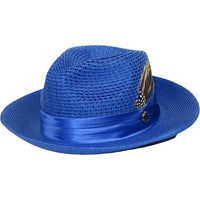 Men's Summer Spring Braid Straw style Hat by BRUNO CAPELO JULIAN JU922 Royal - J.Valintin Men's Wear Legend - 100425