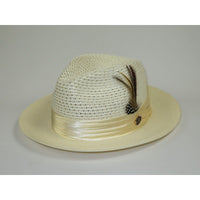 Men's Summer Spring Braid Straw style Hat by BRUNO CAPELO JULIAN JU923 Ivory - J.Valintin Men's Wear Legend - 100429