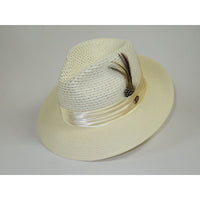 Men's Summer Spring Braid Straw style Hat by BRUNO CAPELO JULIAN JU923 Ivory - J.Valintin Men's Wear Legend - 100429