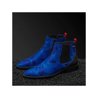 Men's TAYNO Chelsea Chukka Micro Suede Soft Comfortable Boot Victorian Blue Camo - J.Valintin Men's Wear Legend - 99483