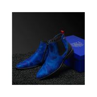 Men's TAYNO Chelsea Chukka Micro Suede Soft Comfortable Boot Victorian Blue Camo - J.Valintin Men's Wear Legend - 99483