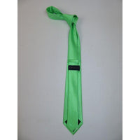 Mens Tie ZENIO By Stacy Adams Slim Narrow Twill Woven Soft Silky Z1 Apple Green - J.Valintin Men's Wear Legend - 24755