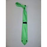 Mens Tie ZENIO By Stacy Adams Slim Narrow Twill Woven Soft Silky Z1 Apple Green - J.Valintin Men's Wear Legend - 24755