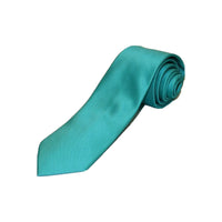 Mens Tie ZENIO By Stacy Adams Slim Narrow Twill Woven Soft Silky Z14 Teal - J.Valintin Men's Wear Legend - 24767