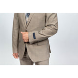 Mens TOMMY HILFIGER Suit Wool Blend 2 Button Side Vent Shark Texture 0106 Tan - J.Valintin Men's Wear Legend - 18253