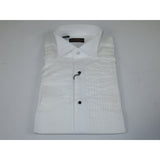 Men's Tuxedo Formal Cotton Shirt Wingtip Steven Land TX702 White French Cuffs - J.Valintin Men's Wear Legend - 26904