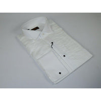 Men's Tuxedo Formal Cotton Shirt Wingtip Steven Land TX702 White French Cuffs - J.Valintin Men's Wear Legend - 26904