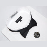 Men's Tuxedo shirt MILANI Wing Tip Formal Pleated Front After Six Wedding White - J.Valintin Men's Wear Legend - 6019