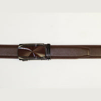 Mens VALENTINI Leather Belt Automatic Adjustable Removable Buckle RT031 Brown - J.Valintin Men's Wear Legend - 92191