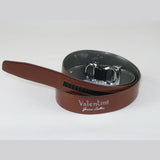 Mens VALENTINI Leather Belt Automatic Adjustable Removable Buckle V506S Gray - J.Valintin Men's Wear Legend - 92133