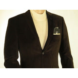 Men's Velvet Blazer Sport Coat Two Button Side Vents GEORGIO COSANI 491 Brown - J.Valintin Men's Wear Legend - 18593