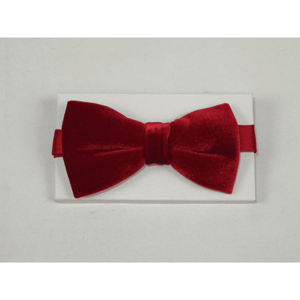 Men's Velvet Bow Tie by J.Valintin Collection #92486 Red Velvet - J.Valintin Men's Wear Legend - 92486