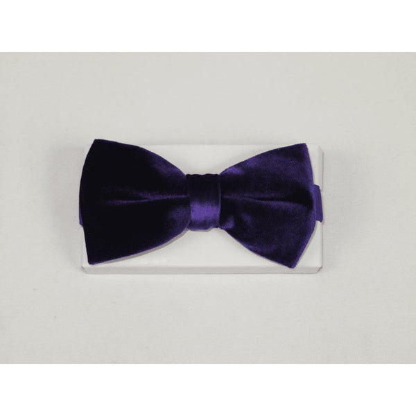 Men's Velvet Bow Tie by J.Valintin Collection #92487 Purple Velvet - J.Valintin Men's Wear Legend - 92487